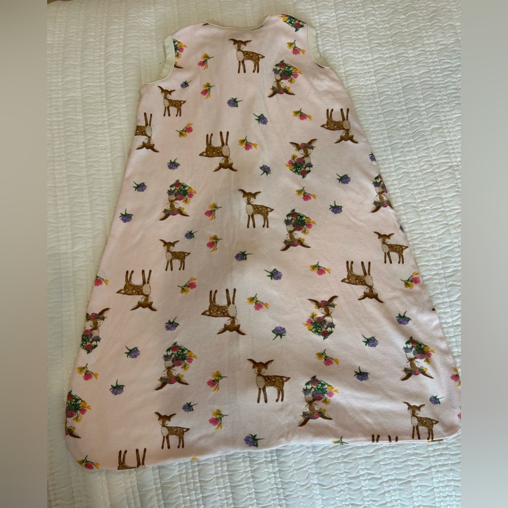 Burts Bees Baby Girl Sweet Doe Wearable Blanket Size M - 6-12 Mos - Picture 4 of 5